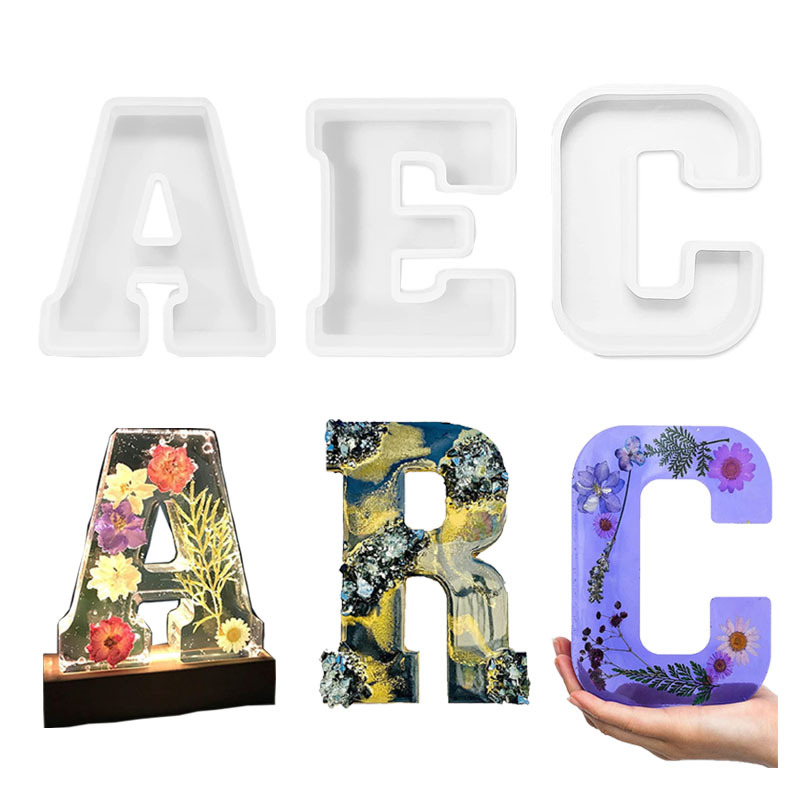 Wedding Z - A-Z Letter Silicone Moldes para Decoração,