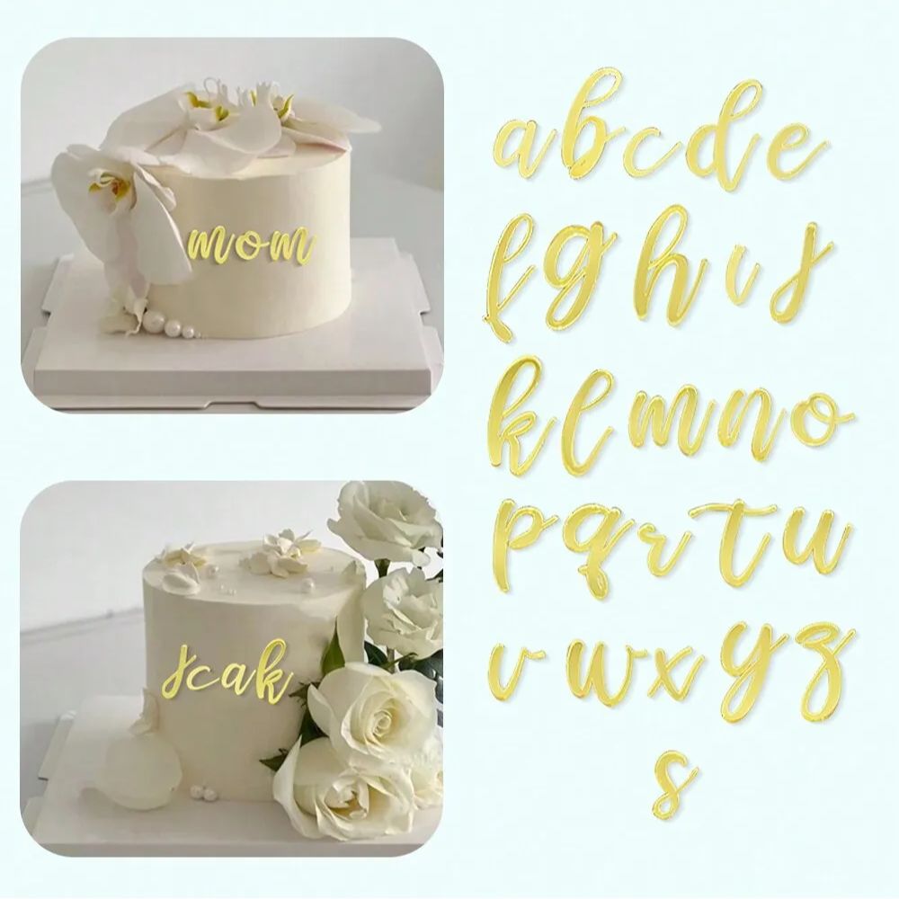 Wedding Z - 1 conjunto espelho dourado acrílico A-Z