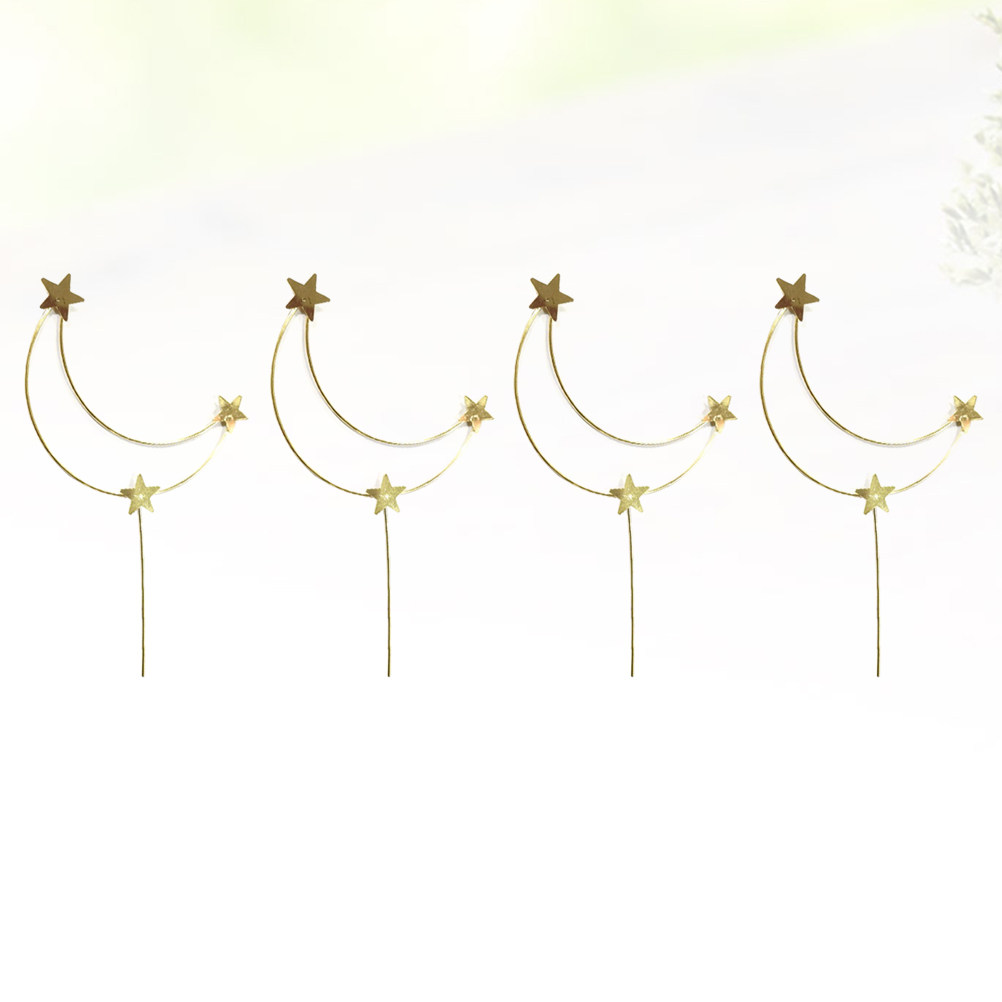 Wedding Decoration Supply - 4 Peças de Topper para Bolo