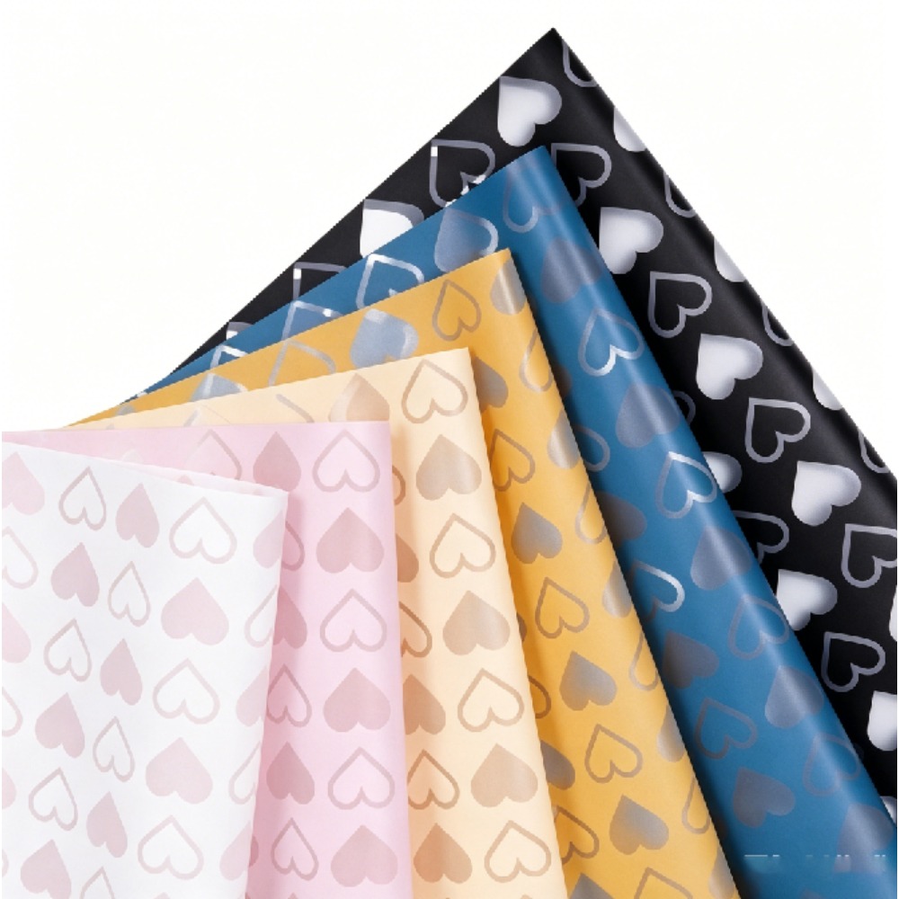 Good Floral & Wedding Decor Supply - Papel de Embrulho Floral Prata Coração