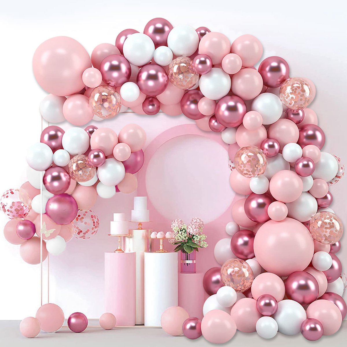 Rosa macaron balões guirlanda  - Wedding Day Supply Kit avaliação e preço