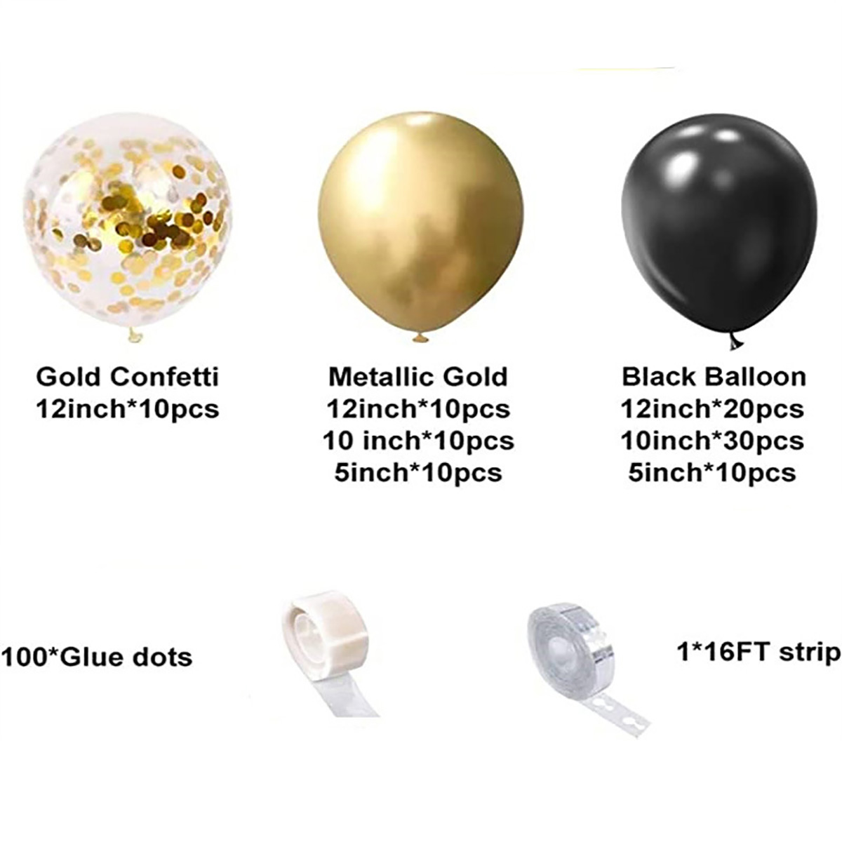 102 pçs preto metálico ouro co - Wedding Day Supply Kit avaliação e preço