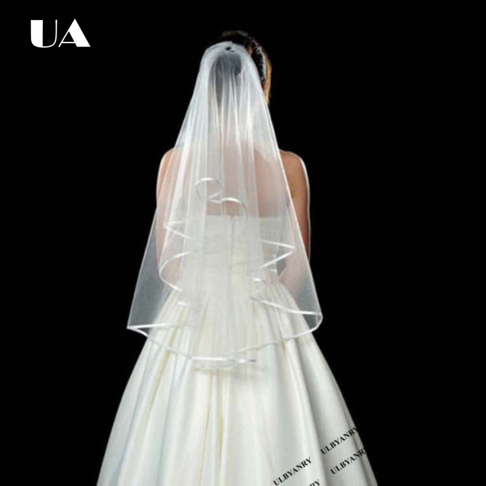 Véu de Noiva Branco Simples de - Bridal Sash Ribbon avaliação e preço