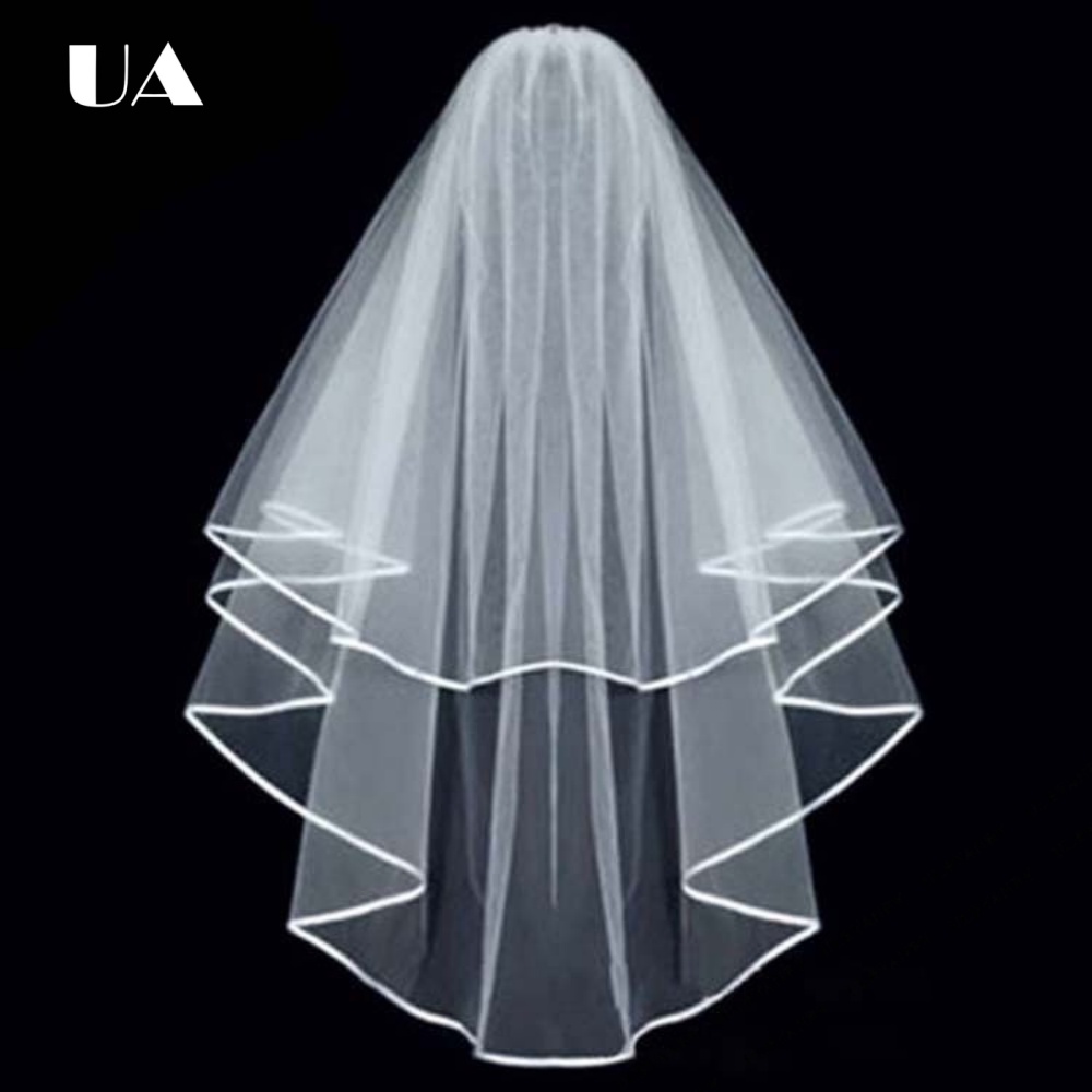 Véu de Noiva Branco Simples de - Bridal Sash Ribbon avaliação e preço
