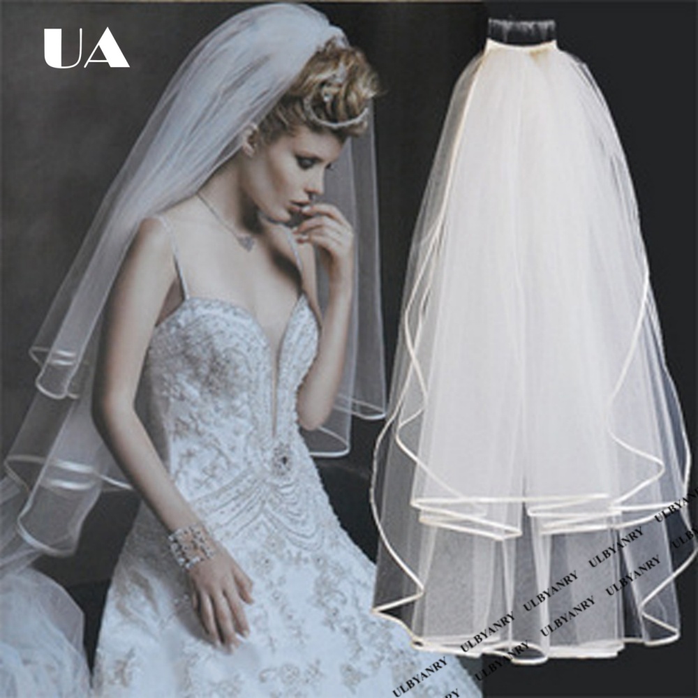 Véu de Noiva Branco Simples de - Bridal Sash Ribbon avaliação e preço