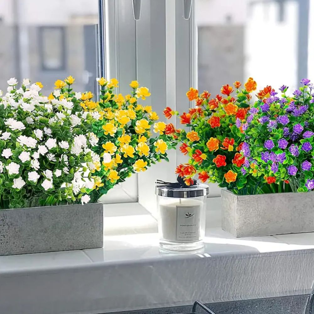 3/6 pçs planta artificial flor - Flower Girl Basket avaliação e preço