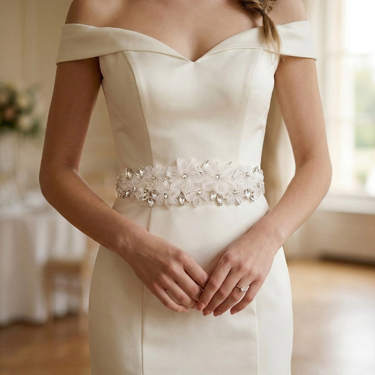 Cinto de Noiva Floral 3D Român - Bridal Sash Ribbon avaliação e preço