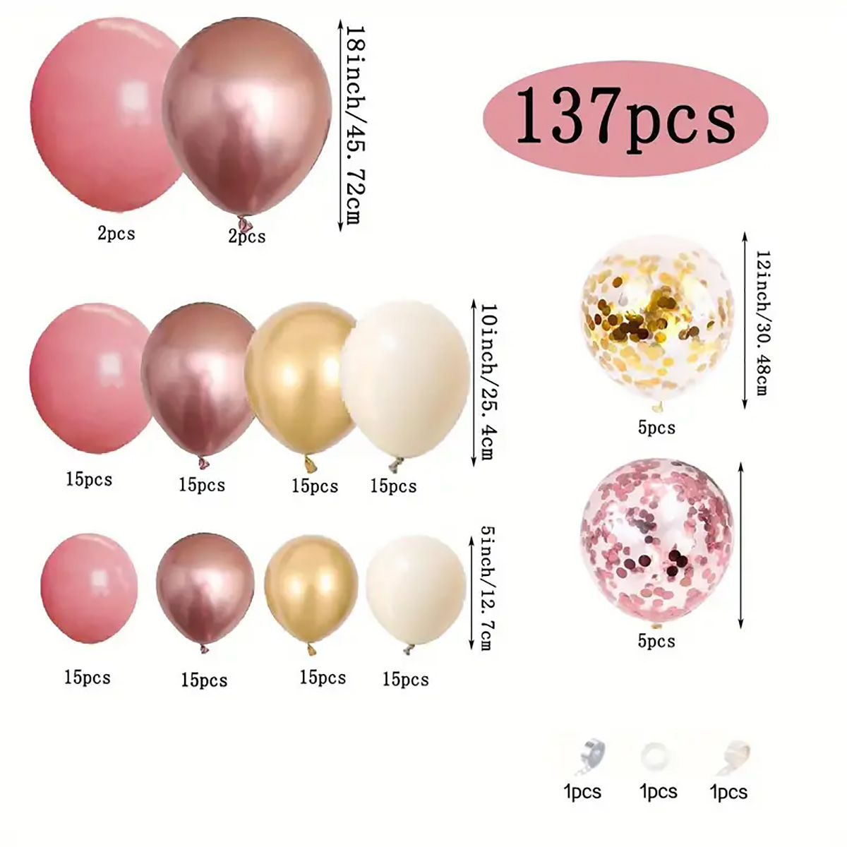 137 pçs vintage rosa branco ar - Wedding Day Supply Kit avaliação e preço