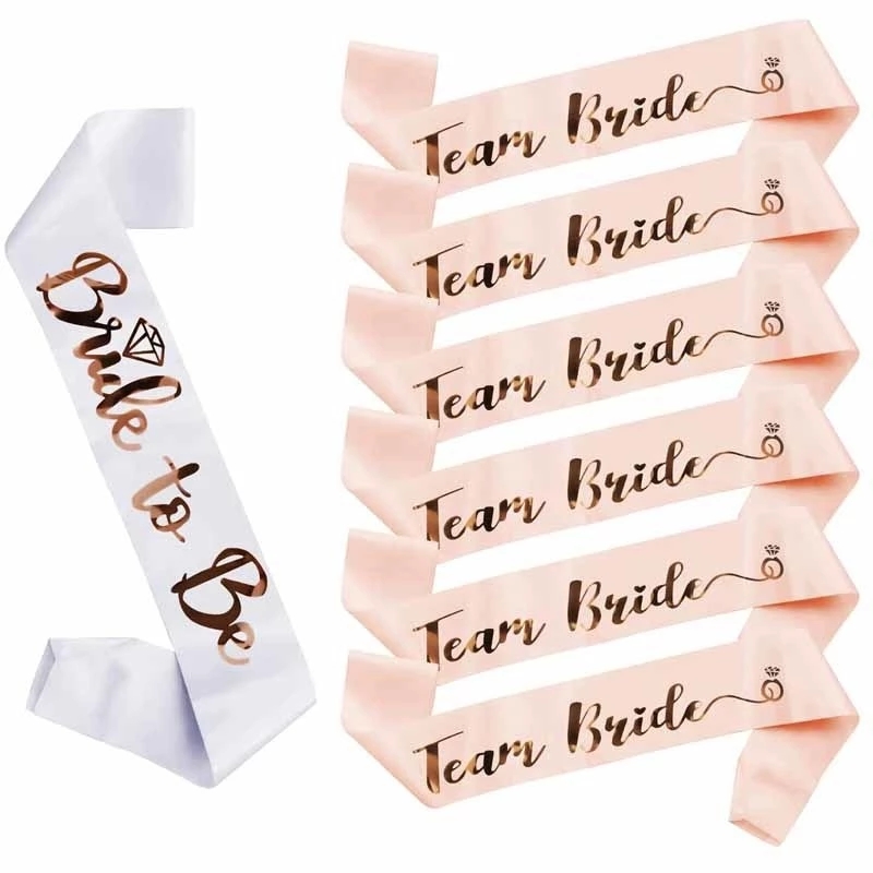 1 conjunto de faixa de cetim p - Bride Tribe Sash avaliação e preço
