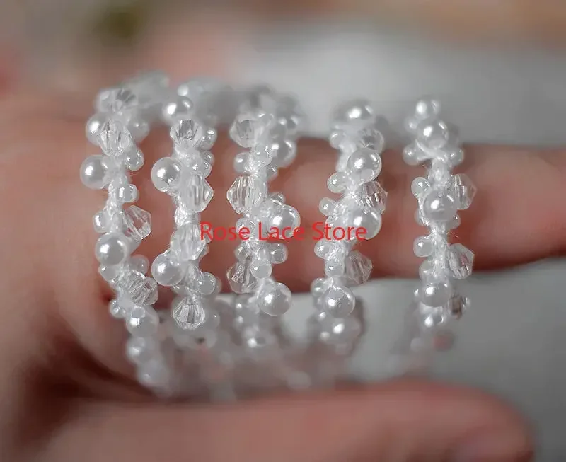 Guarnição de renda pérola de 3 - Bridal Sash Ribbon avaliação e preço