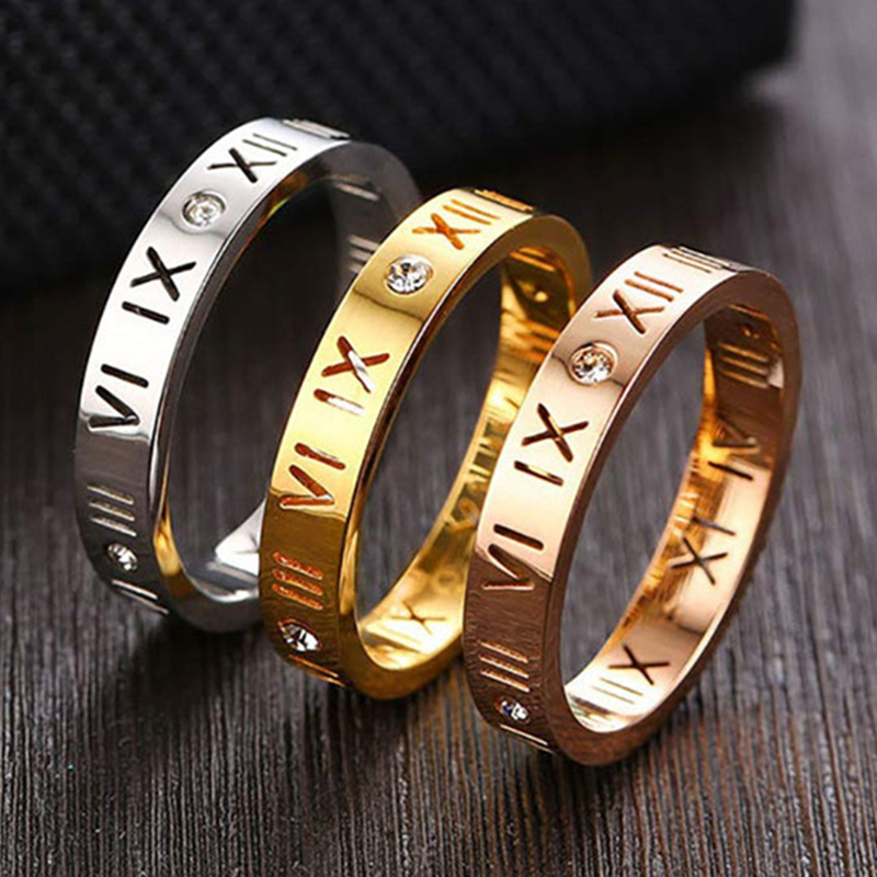 Oco Numeral Romano Anel Aço In - Wedding Z avaliação e preço