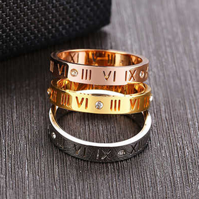Oco Numeral Romano Anel Aço In - Wedding Z avaliação e preço